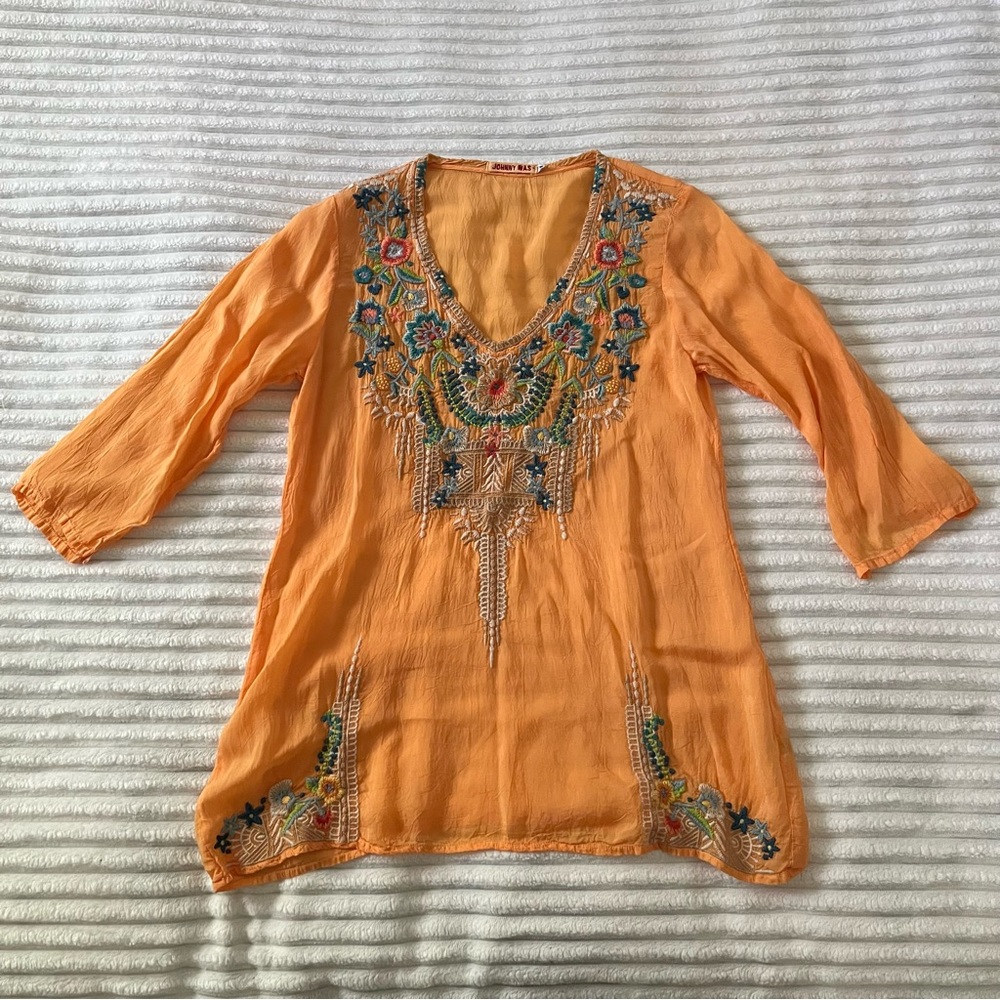 Johnny Was Embroidered Top
